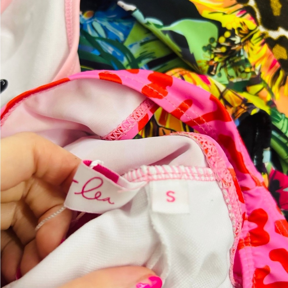 Swim One-Shoulder Pink Leopard Swimsuit - Picture 5 of 5